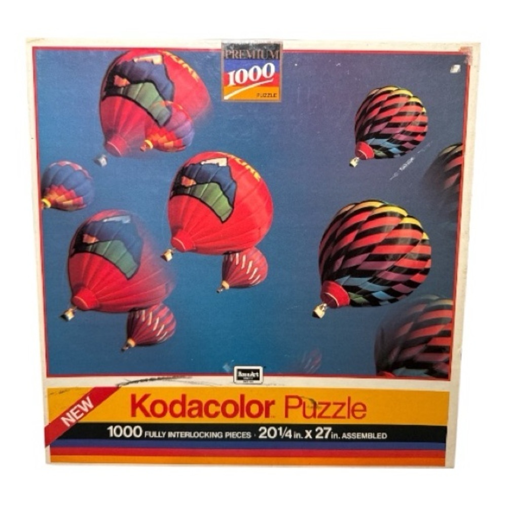 NEW! Vintage 1989 Kodacolor "Hot Air Balloons" Jigsaw Puzzle New Sealed In Box